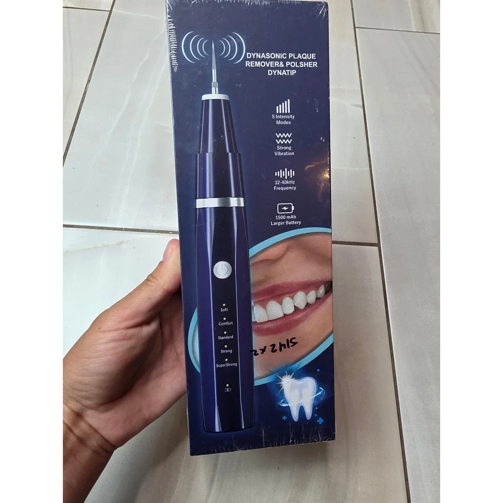 Dynasonic Plaque Remover & Polisher Dynatip Sonic Tooth Cleaner Navy Blue NEW A6